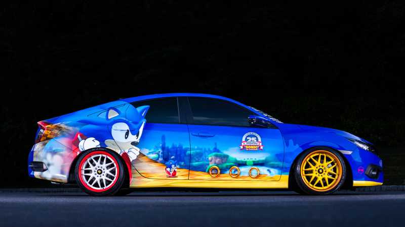 Illustration for article titled This Civic Probably Isn't As Fast As Sonic The Hedgehog, But It Sure Is Cute